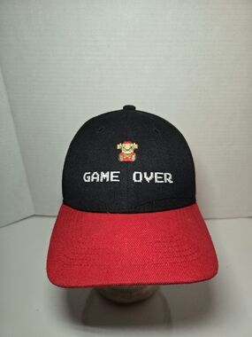 Super Mario Brand Black & Red 'GAME OVER' Embroidered Baseball Cap 2019